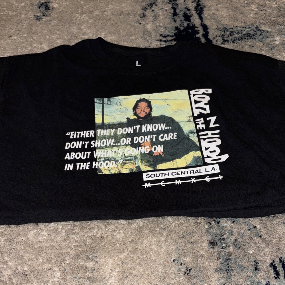 Black Graphic T-Shirt with Bold Print